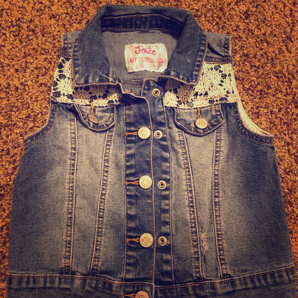 Justice Girl’s denim vest